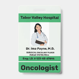 Tarjeta De Identificación Placa de identificación editable de empleado profe