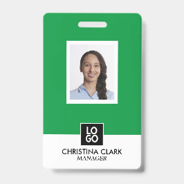 Tarjeta De Identificación Placa de identificación empresarial con foto y log