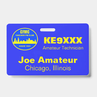 Tarjeta De Identificación Placa de identificación horizontal CFMC con nombre