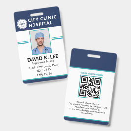 Tarjeta De Identificación Placa de identificación médica personalizada | Enf