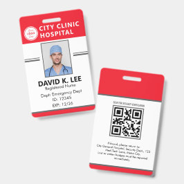 Tarjeta De Identificación Placa de identificación médica personalizada | Enf