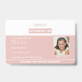 Tarjeta De Identificación Placa de identificación para estudiantes educados