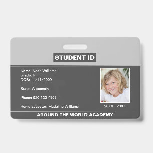 Tarjeta De Identificación Placa de identificación para estudiantes educados 