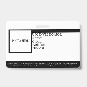 Tarjeta De Identificación Placa de identificación personalizable de investig