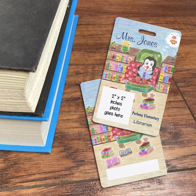 Tarjeta De Identificación Placa de identificación personalizada de bibliotec (Subido por el creador)