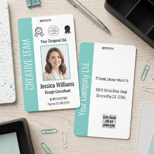Tarjeta De Identificación Placa de identificación personalizada de empleado