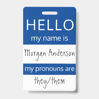 Tarjeta De Identificación Placa de identificación personalizada HOLA Mi nomb