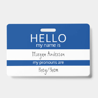 Tarjeta De Identificación Placa de identificación personalizada HOLA Mi nomb
