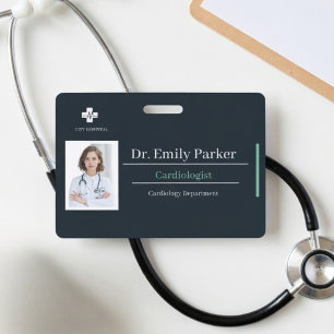 Tarjeta De Identificación Placa de identificación personalizada para cardiól