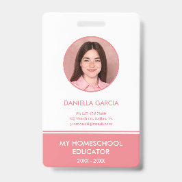 Tarjeta De Identificación Placa de identificación personalizada para maestro