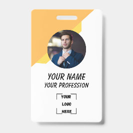 Tarjeta De Identificación Placa de identificación profesional con foto para