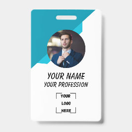 Tarjeta De Identificación Placa de identificación profesional con foto para