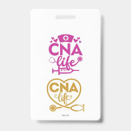 Tarjeta De Identificación Placa de nombre de CNA Life