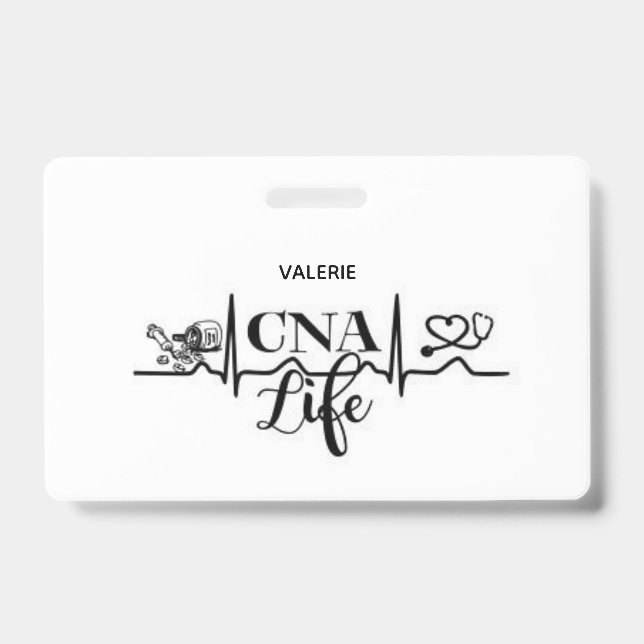Tarjeta De Identificación Placa de nombre de CNA Life (Parte frontal)