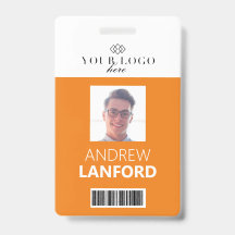 Placa de nombre de empleado | Logotipo y color per