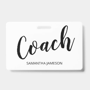 Tarjeta De Identificación Placa de nombre de entrenador