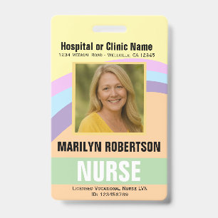 Tarjeta De Identificación Placa de nombre de hospital o clínica médica
