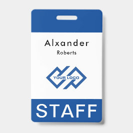 Tarjeta De Identificación Placa de nombre del personal con logotipo personal