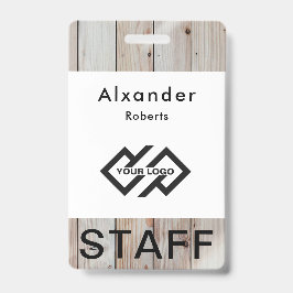 Tarjeta De Identificación Placa de nombre del personal con logotipo personal