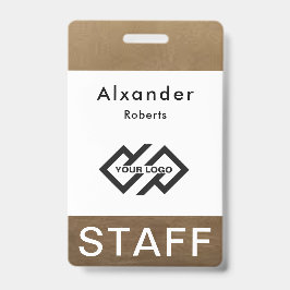 Tarjeta De Identificación Placa de nombre del personal con logotipo personal