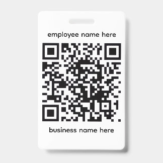 Tarjeta De Identificación Placa de nombre QR