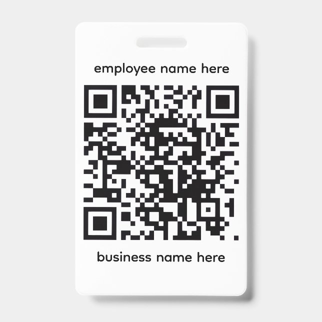 Tarjeta De Identificación Placa de nombre QR (Parte frontal)