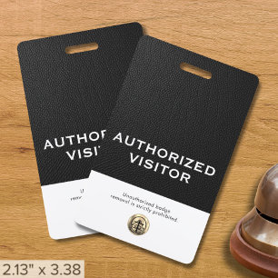Tarjeta De Identificación Placa de visitante autorizado personalizable