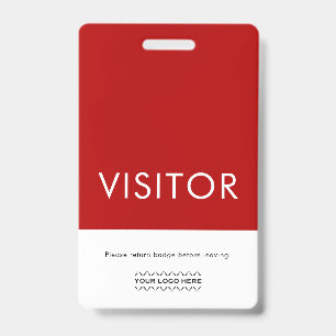 Tarjeta De Identificación Placa de visitante con logotipo personalizado Ro