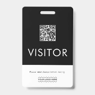 Tarjeta De Identificación Placa de visitante de código QR personalizada