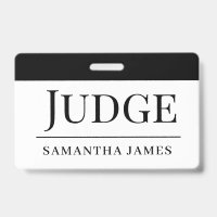 Placa personalizada con el nombre del juez