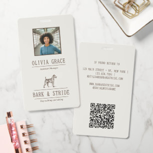 Tarjeta De Identificación Placa personalizada con nombre Dog Business