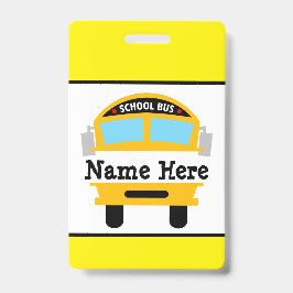 Tarjeta De Identificación Placa personalizada con nombre para autobús escola