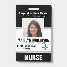 Tarjeta De Identificación Placa personalizada para empleados de clínica hosp
