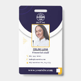 Tarjeta De Identificación Placa Profesional de Identificación Fotográfica Az