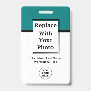 Tarjeta De Identificación Placas de identificación de foto de empleados de n