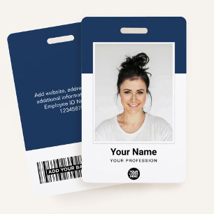 Tarjeta De Identificación Placas de identificación personalizadas con foto d
