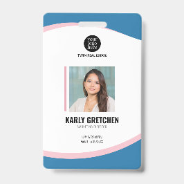 Tarjeta De Identificación Placas personalizadas modernas corporativas emplea