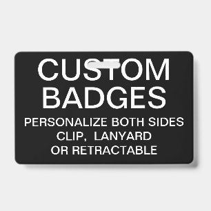 Tarjeta De Identificación Plantilla de BADGE CLIP METALIZADO personalizada p