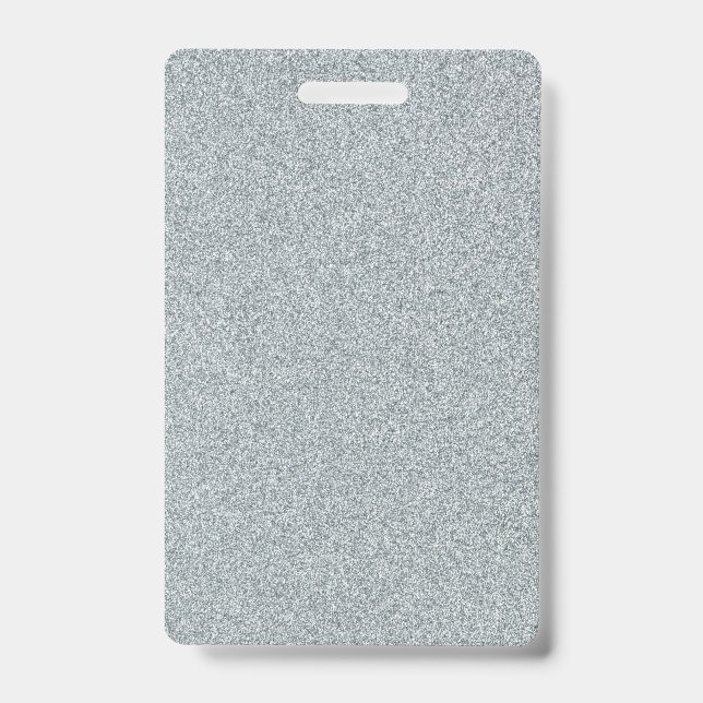 Tarjeta De Identificación Plantilla de brillo de plata en blanco texto perso (Parte frontal)