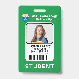 Tarjeta De Identificación Plantilla de Credencial de Estudiante de Universid