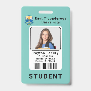 Tarjeta De Identificación Plantilla de Credencial de Estudiante Universitari