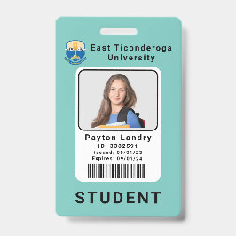Tarjeta De Identificación Plantilla de Credencial de Estudiante Universitari