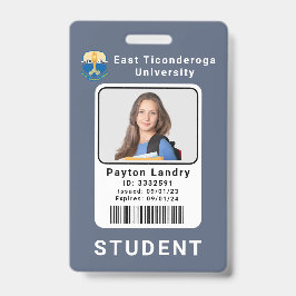 Tarjeta De Identificación Plantilla de Credencial de Estudiante Universitari