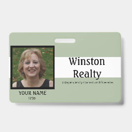 Tarjeta De Identificación Plantilla de credencial empresarial con identifica