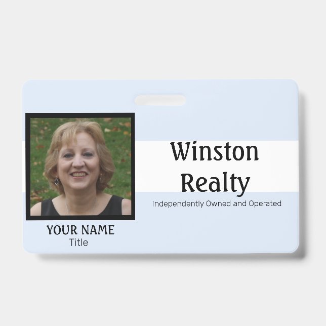 Tarjeta De Identificación PLANTILLA DE distintivo comercial con ID de foto (Anverso)