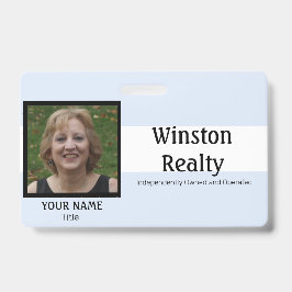 Tarjeta De Identificación PLANTILLA DE distintivo comercial con ID de foto