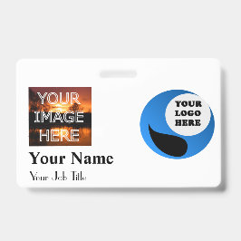 Tarjeta De Identificación Plantilla de encargo de la insignia conocida de la