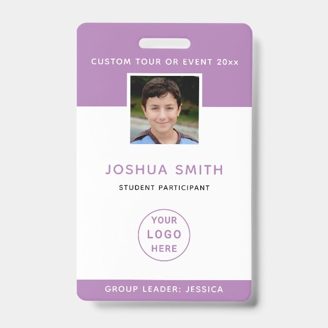 Tarjeta De Identificación Plantilla de foto de credencial de identificación  (Parte frontal)