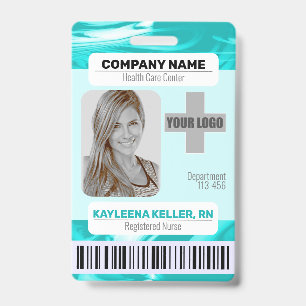 Tarjeta De Identificación Plantilla de foto de identificación de código de b