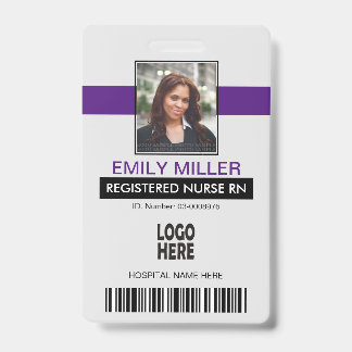 Tarjeta De Identificación Plantilla de foto de identificación de empleado mé